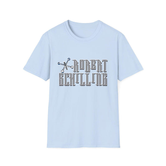 Robert Schilling name typography T-Shirt | Gothic lettering, crossed keys design